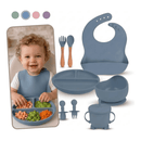 Kit Alimentação Bebê Infantil Refeição Silicone